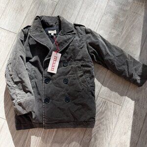MAAN Kids Corduroy Peacoat Gray Charcoal Size 6 — NWT